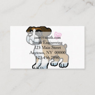 Welpe-Cartoon Farbe wählen Visitenkarte