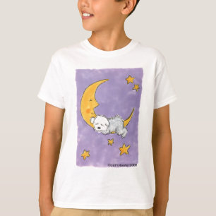 Welpe, der auf dem Mond schläft T-Shirt