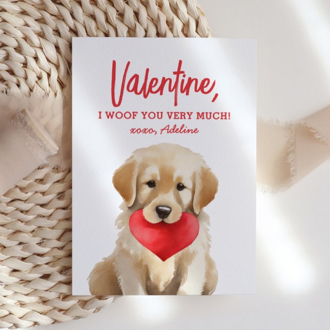 Welpe Dog Kids Valentinstag Mitteilungskarte (Von Creator hochgeladen)