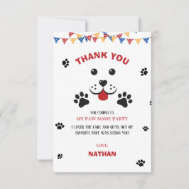 Welpe Dog Lasse Pawty Birthday Boy Dankeskarte