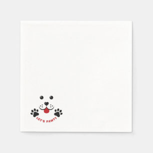 Welpe Dog Lasse Pawty Birthday Kid Serviette