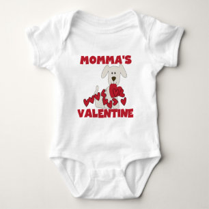 Welpe Dog Mommas Valentine Baby Strampler