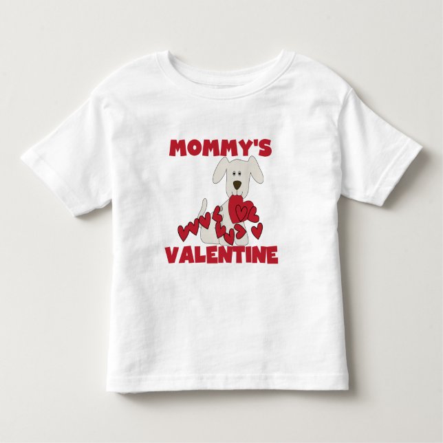 Welpe Dog Mommy's Valentine Kleinkind T-shirt (Vorderseite)