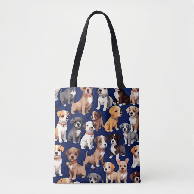 Welpe Dog Navy Blue Design (Vorderseite)