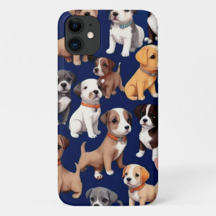 Welpe Dog Navy Blue Design Case-Mate iPhone Hülle