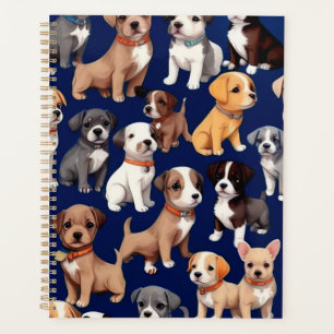 Welpe Dog Navy Blue Design Planer