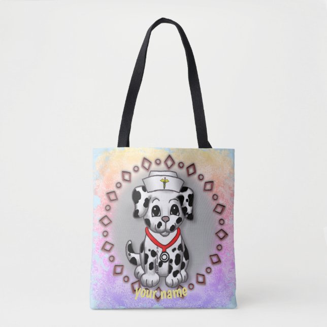Welpe Dog Nurse Tote Bag (Vorderseite)
