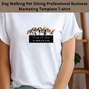 Welpe Dog Walking Pet Sitting Business Marketing T-Shirt