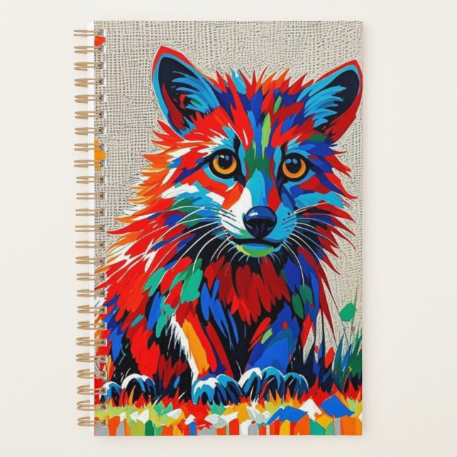 Welpe expressive abstrakte Tierkunst Planer (Vorderseite)