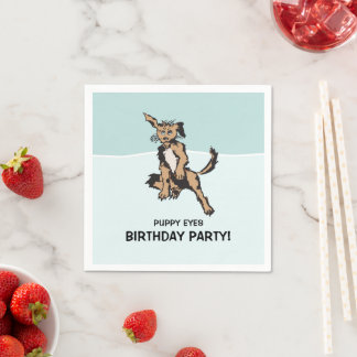 Welpe Eyes Geburtstagsparty! Serviette