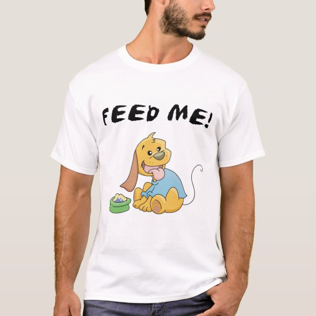 Welpe füttern mir T-Shirts und Geschenke (Vorderseite)