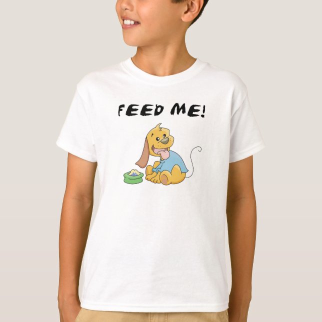 Welpe füttern mir T-Shirts und Geschenke (Vorderseite)