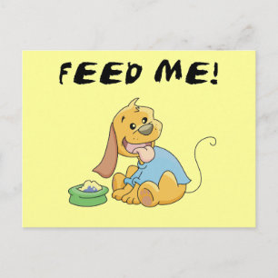 Welpe füttern mir T-Shirts und Geschenke Postkarte