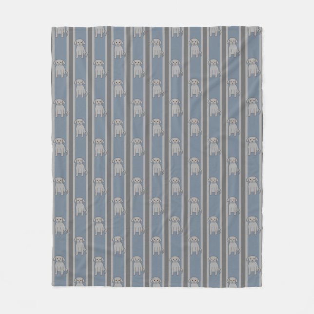 Welpe gestreift fleecedecke (Vorderseite)