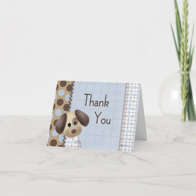 Welpe Hund danke Ihnen Karte (Vorderseite)
