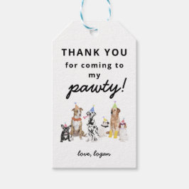 Welpe Hund Geburtstag Pawty Favor Tags Geschenkanhänger