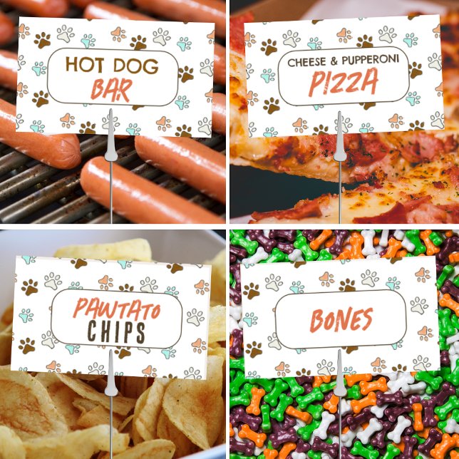 Welpe Hund Geburtstag Snack DIY Printable Labels Poster (Von Creator hochgeladen)