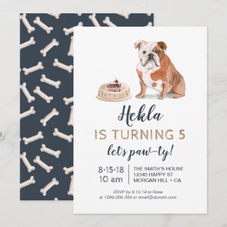 Welpe Hund Geburtstagseinladung, lasst uns pissen! Einladung