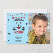 Welpe Hund Lasse Pawty Birthday Boy Foto
