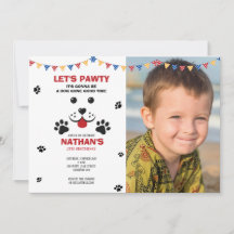Welpe Hund Lasse Pawty Birthday Boy Foto