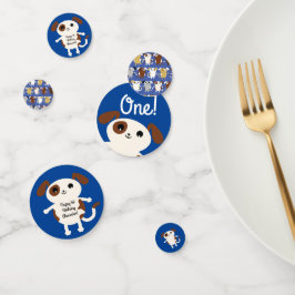 Welpe Hund Niedlich farbenfroh 1. Geburtstag Party Konfetti