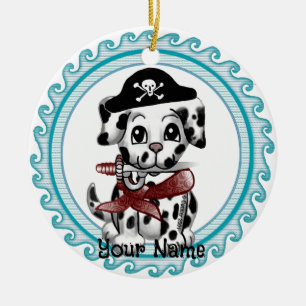 Welpe Hund Pirate Keramik Ornament