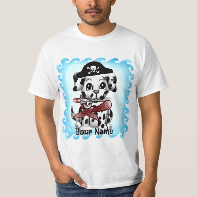 Welpe Hund Pirate T-Shirt (Vorderseite)