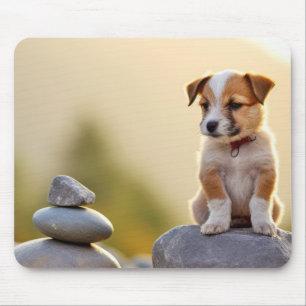 Welpe Hunde Tier Transittier Friedlich Mousepad