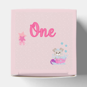 Welpe im Bad ein Jahr alt Mädchen Geburtstag Geschenkschachtel