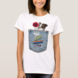 Welpe im Pocket-Shirt T-Shirt