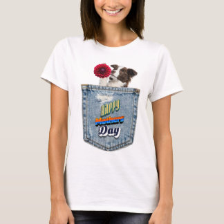 Welpe im Pocket-Shirt T-Shirt