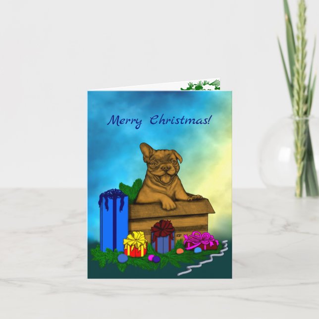 Welpe in A Box , frohe Weihnachten (Vorderseite)