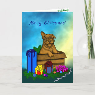 Welpe in A Box , frohe Weihnachten