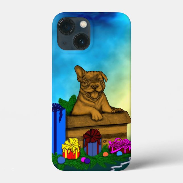 Welpe in A Box , frohe Weihnachten Case-Mate iPhone Hülle (Rückseite)