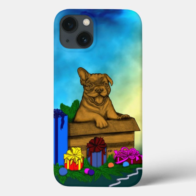 Welpe in A Box , frohe Weihnachten Case-Mate iPhone Hülle (Rückseite)