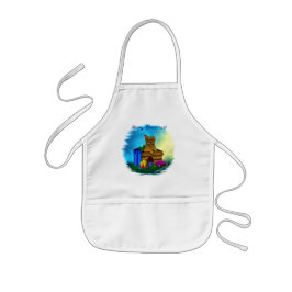 Welpe in A Box , frohe Weihnachten Kinderschürze