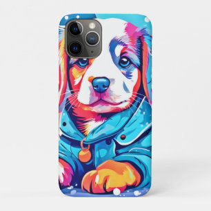 Welpe in Blue Coat Design Case-Mate iPhone Hülle