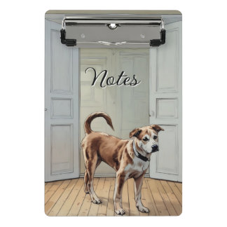 Welpe in der Mini-Zwischenablage Mini Klemmbrett