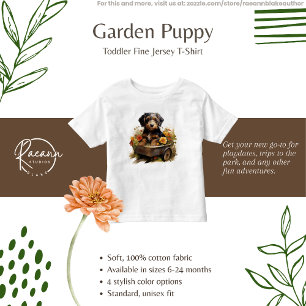 Welpe in einem Wagon von Blume Säugling T - Shirt