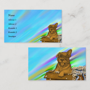 Welpe in einer Box Visitenkarte
