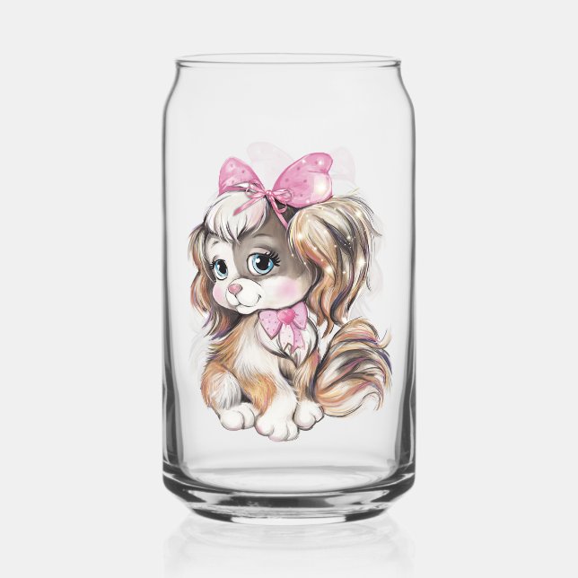 Welpe kann Glas (Vorderseite)