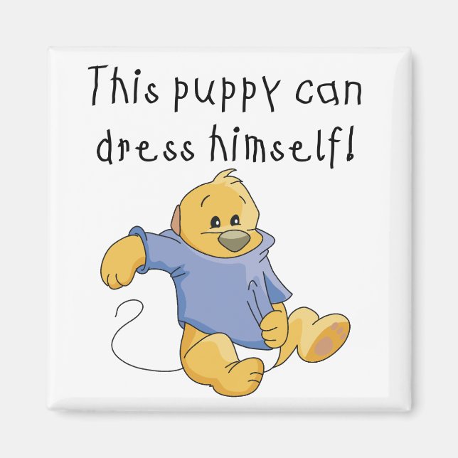 Welpe kleiden oben T-Shirts und Geschenke Magnet (Vorne)