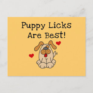 Welpe Licks sind beste T-Shirts und Geschenke Postkarte