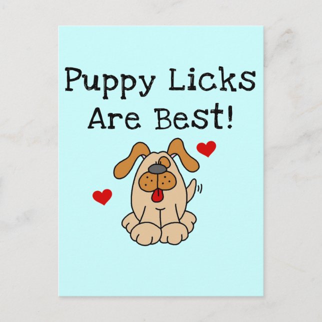 Welpe Licks sind beste T-Shirts und Geschenke Postkarte (Vorderseite)