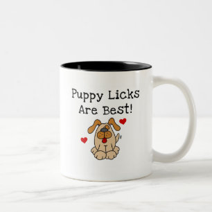 Welpe Licks sind beste T-Shirts und Geschenke Zweifarbige Tasse