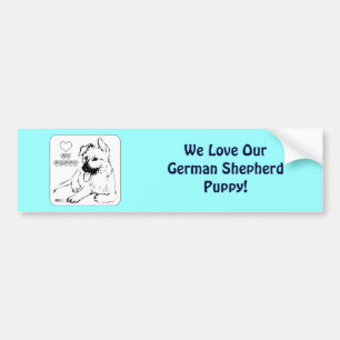 Welpe Liebe Autoaufkleber