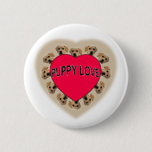 Welpe Liebe Button