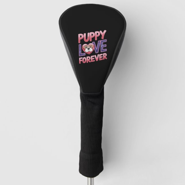 Welpe Liebe Forever Dog Golf Headcover (Vorderseite)