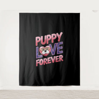 Welpe Liebe Forever Dog Wandteppich