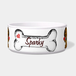 Welpe Liebe INDIVIDUELLE NAME Napf